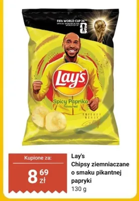 Chipsy ziemniaczane Lay's o smaku pikantnej papryki promocja w Dino