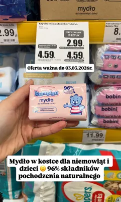 Mydło w kostce dla niemowląt i dzieci promocja w Dino