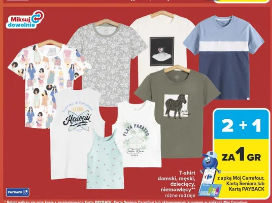 T-shirt damski xs-xxl promocja w Carrefour