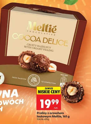 Praliny z orzechem laskowym Meltie promocja w Biedronka