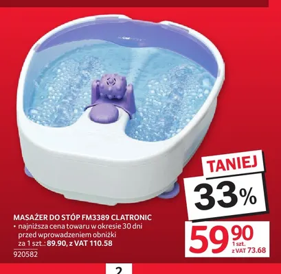 Masażer do stóp FM3389 Clatronic promocja w Selgros