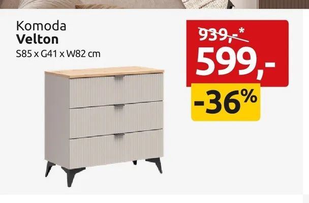 Komoda Velton promocja w Black Red White