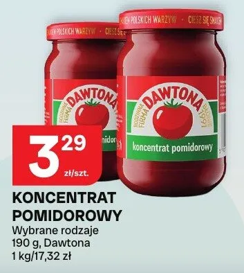 Koncentrat pomidorowy Dawtona wybrane rodzaje promocja w Chorten