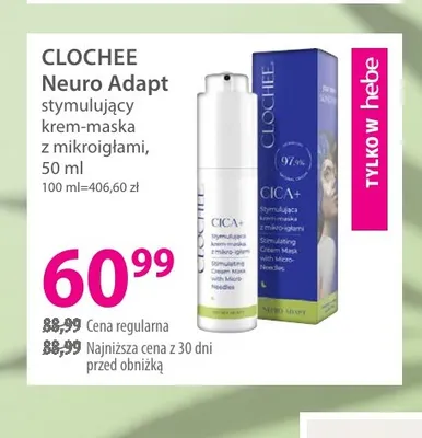 Stymulujący krem-maska z mikroigłami Neuro Adapt Clochee promocja w Hebe