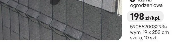 Taśma ogrodzeniowa szara promocja w Castorama