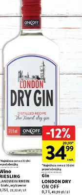 Gin london dry promocja w Intermarche