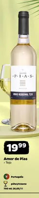Wino białe półwytrawne Amor de Pias Tejo promocja w Netto
