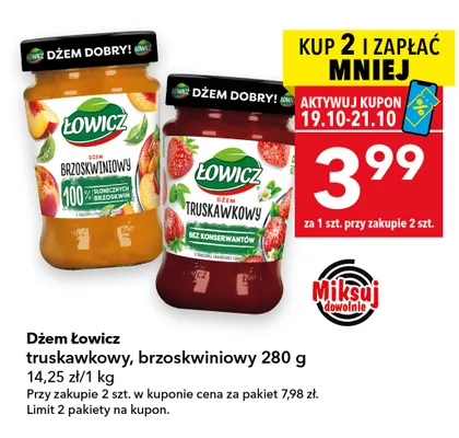 Dżem Łowicz truskawkowy promocja w LEWIATAN