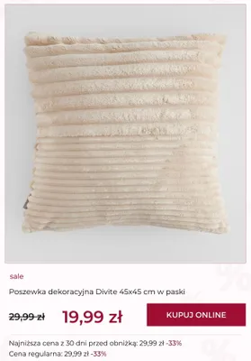 Poszewka dekoracyjna Divite 45x45 cm w paski promocja w home&you