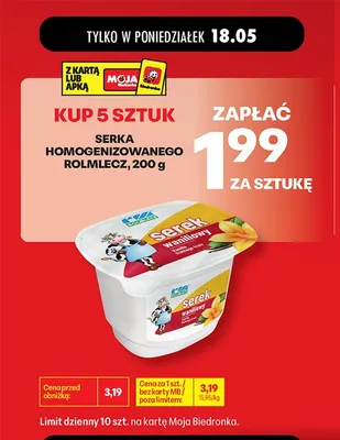 Serek homogenizowany Rolmlecz promocja w Biedronka