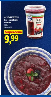 Sos z kawałkami owoców Alpenfest Style promocja w Lidl