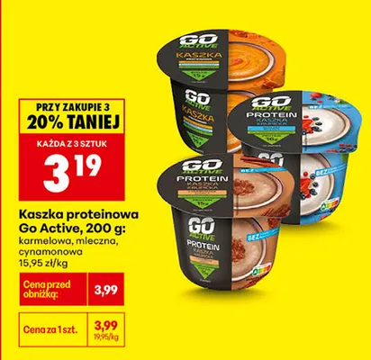 Kaszka proteinowa karmelowa Go Active promocja w Biedronka