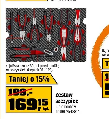 Zestaw szczypiec 9 elementów promocja w OBI