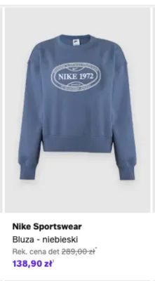 Bluza Nike Sportswear niebieski promocja w Lounge by Zalando