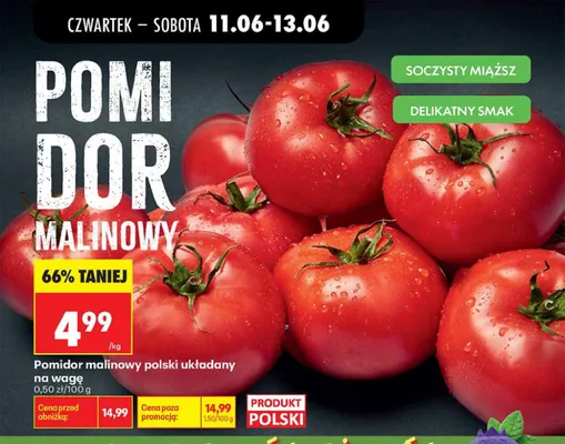 Pomidor malinowy polski układany promocja w Biedronka