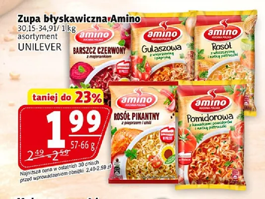 Zupa błyskawiczna Amino gulaszowa promocja w Prim Market