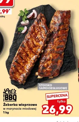 Żeberka wieprzowe w marynacie miodowej Let's BBQ promocja w Kaufland