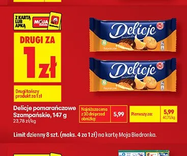 Delicje pomarańczowe Szampańskie promocja w Biedronka