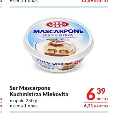 Ser Mascarpone Kuchmistrza Mlekovita promocja w Makro