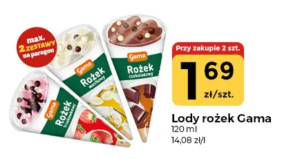 Lody rożek waniliowy Gama promocja w Społem Częstochowa