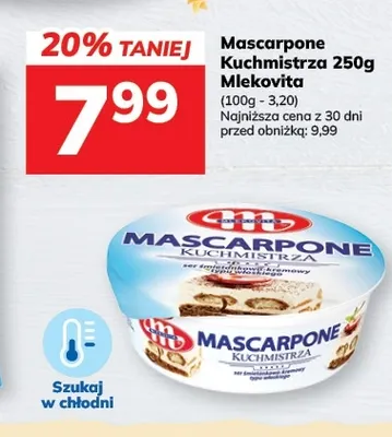 Mascarpone Kuchmistrza Mlekovita promocja w Hitpol