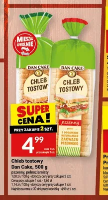 Chleb tostowy Dan Cake pszenny promocja w Twój Market