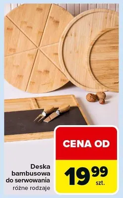 Deska bambusowa do serwowania, różne rodzaje promocja w Carrefour