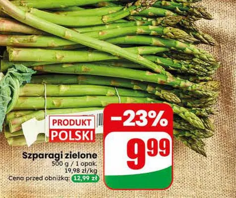Szparagi zielone polskie promocja w Dino