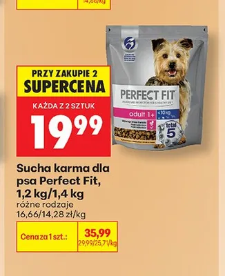 Sucha karma dla psa Perfect Fit 1,2 kg promocja w Biedronka