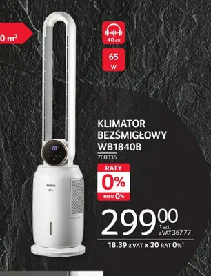 Klimator bezśmigłowy WB1840B 65W promocja w Selgros