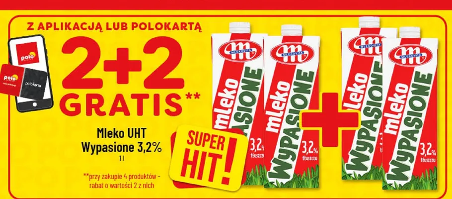 Mleko UHT Mlekovita Wypasione 3,2% promocja w POLOmarket