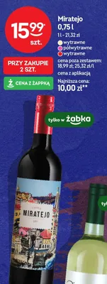 Wino Miratejo wytrawne czerwone promocja w Żabka