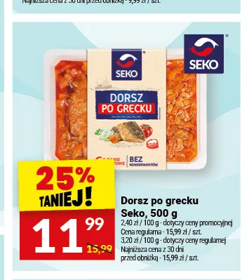Dorsz po grecku Seko promocja w Twój Market