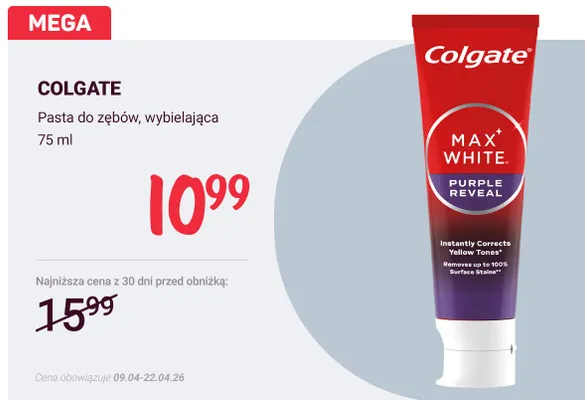 Pasta do zębów white promocja w Rossmann