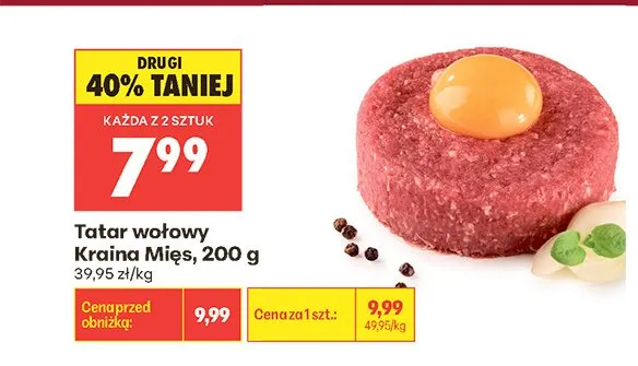 Tatar wołowy Kraina Mięs promocja w Biedronka