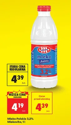 Mleko polskie 3,2% promocja w Biedronka