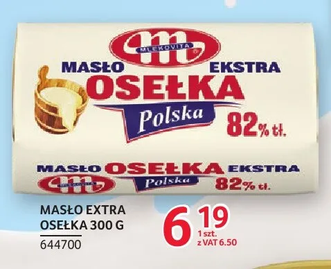 Masło ekstra osełka Mlekovita promocja w Selgros