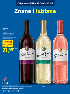 Wino Sweet Red promocja w Lidl