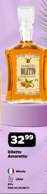 Likier Diletto Amaretto promocja w Netto