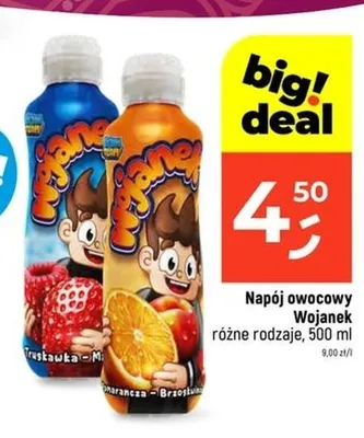 Napój owocowy Wojanek Truskawka-Malina promocja w Dealz