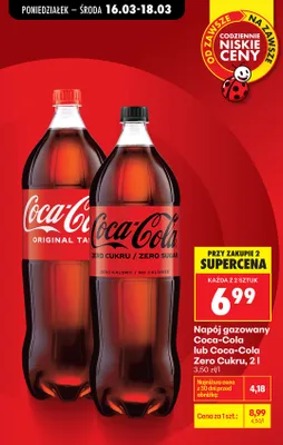 Napój gazowany Coca-Cola promocja w Biedronka