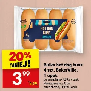 Bułka hot dog buns BakerVille promocja w Twój Market