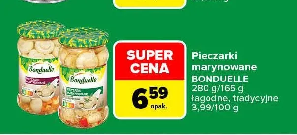 Pieczarki marynowane tradycyjne Bonduelle promocja w Carrefour