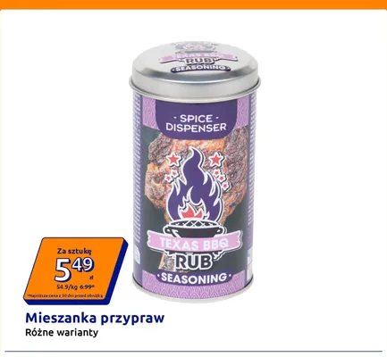 Mieszanka przypraw Texas BBQ Rub Seasoning promocja w Action