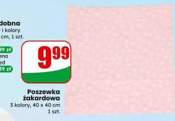 Poszewka żakardowa promocja w Dino