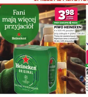 Piwo bezalkoholowe Heineken 4-pak promocja w Stokrotka