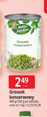Groszek konserwowy Notre Jardin promocja w Leclerc