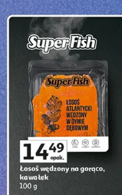 Łosoś wędzony na gorąco kawałek SuperFish promocja w Auchan