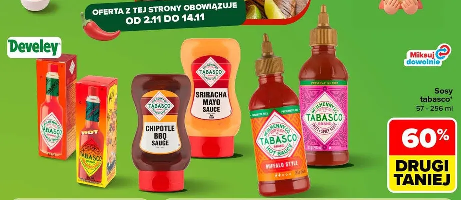 Sosy Tabasco promocja w Carrefour Market