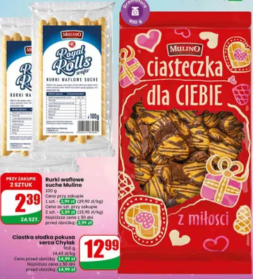 Rurki waflowe suche promocja w Dino